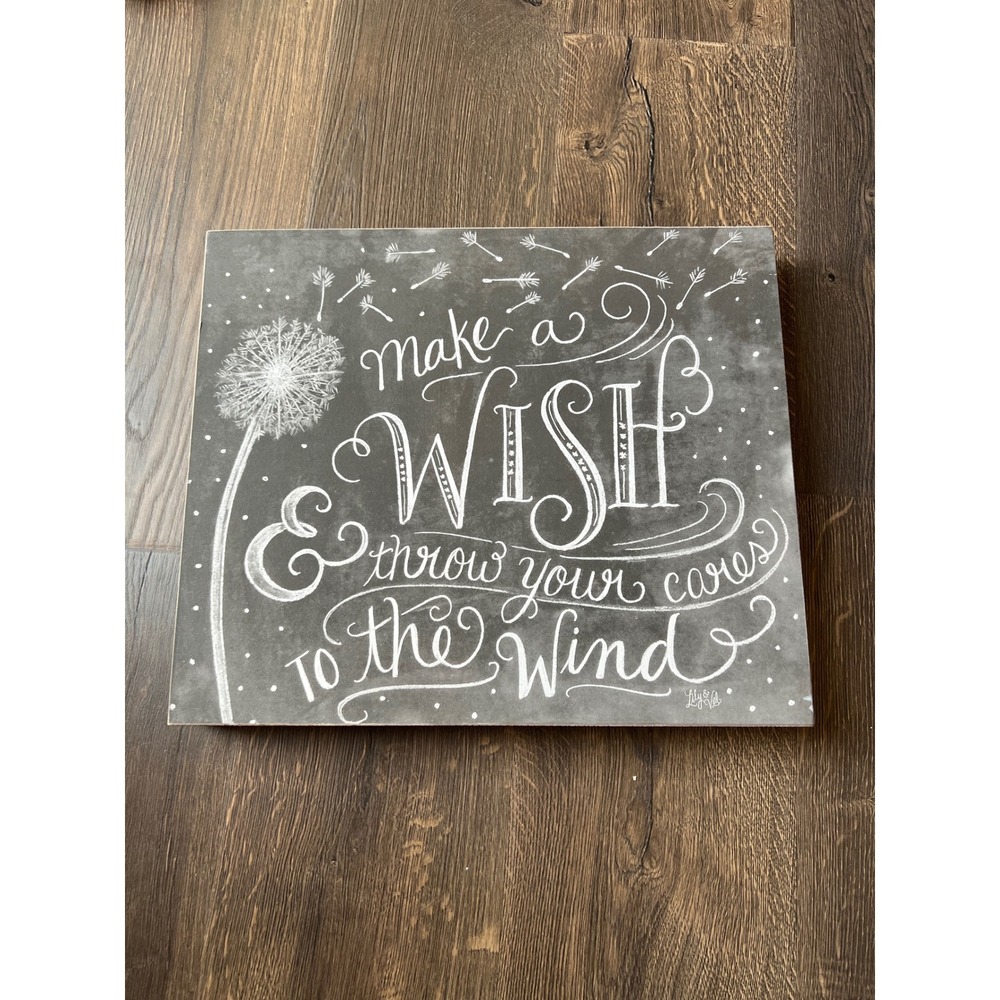 Make‎ a Wish Dandelion Wall Decor Art Print Inspirational Home Accent
